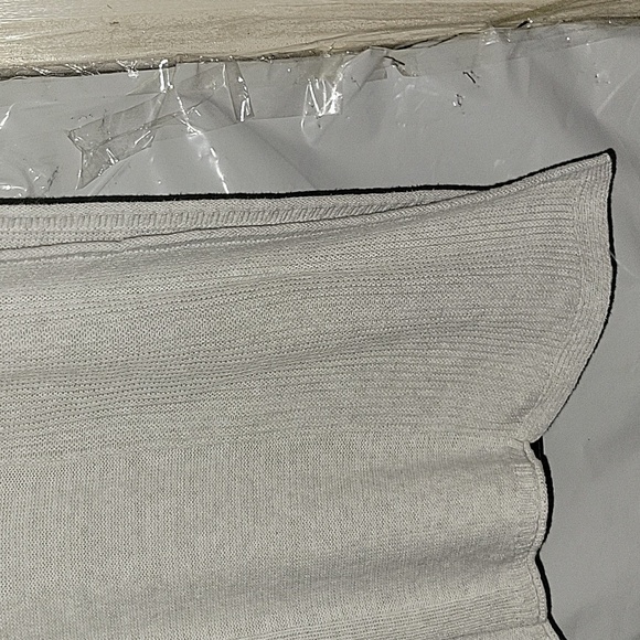 SIMPLY VERA WANG Batwing Textured Ribbed S/M Blue Sweater Oversized Business - Picture 4 of 7